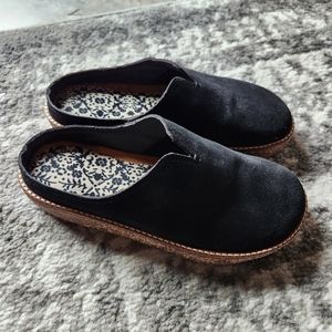 Lucky Brand Tamala Suede Leather Clog Slipon Size 6